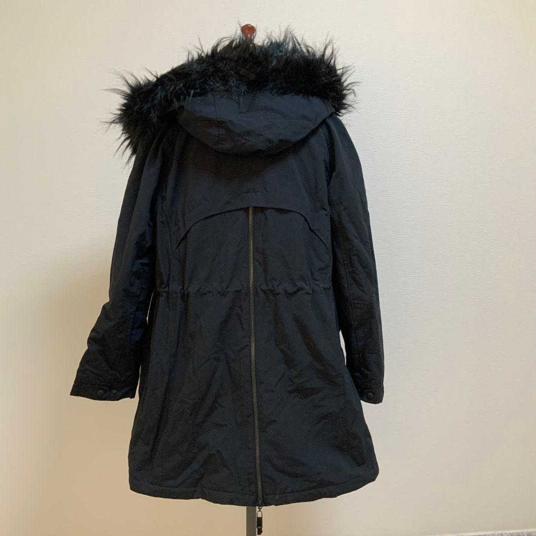 【新品・未使用】ザラベーシック　中綿　ダウン　モッズコート　ボア　黒　XL