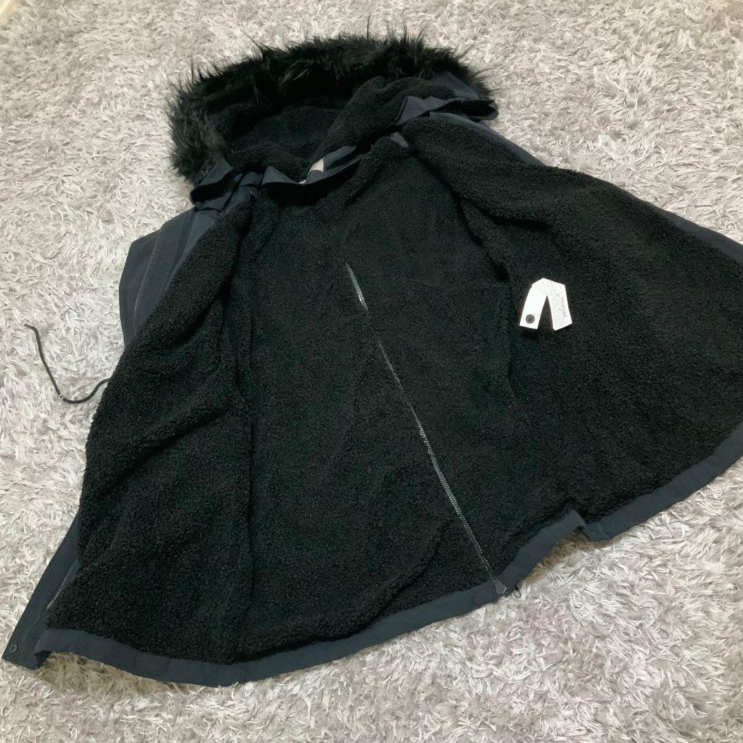 【新品・未使用】ザラベーシック　中綿　ダウン　モッズコート　ボア　黒　XL