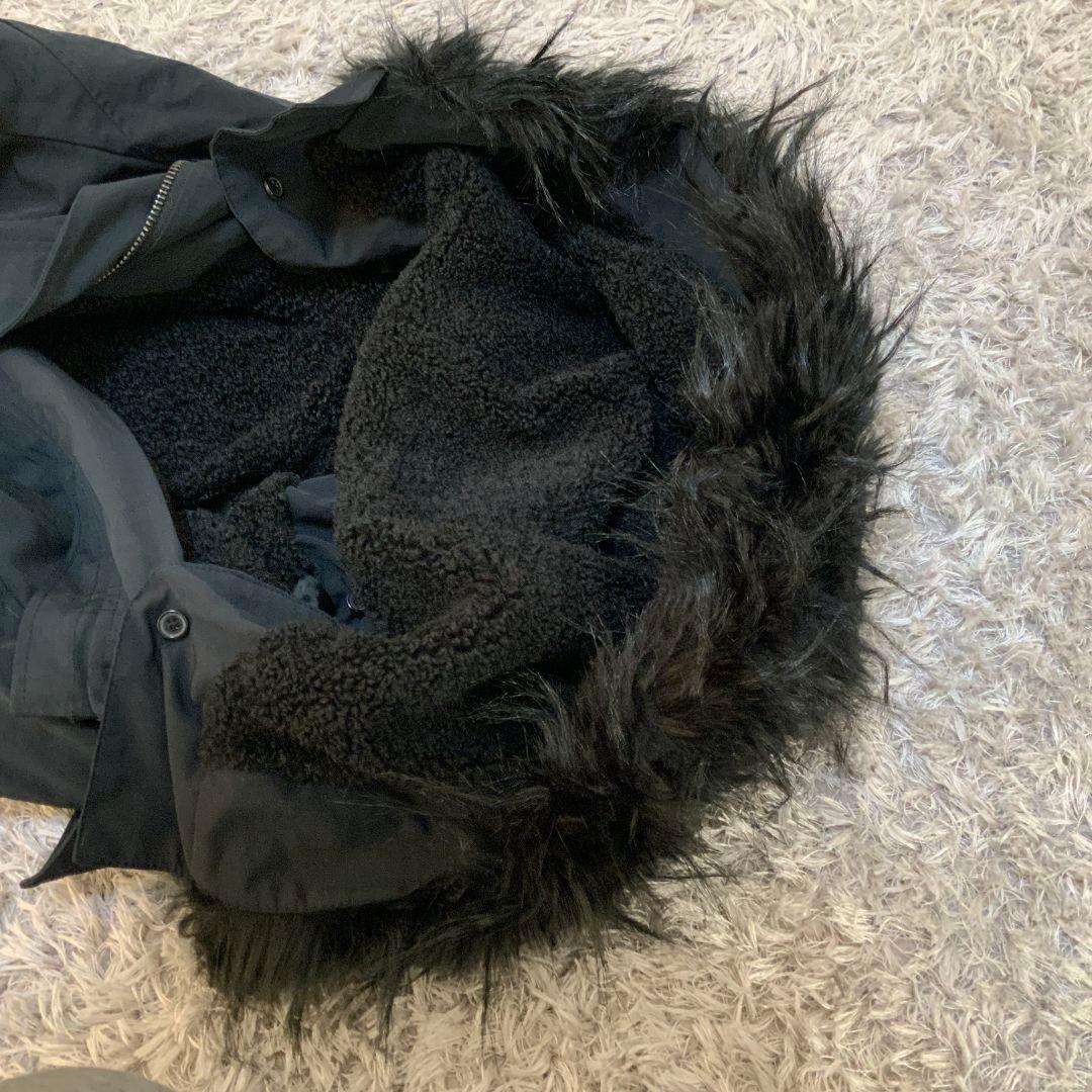 【新品・未使用】ザラベーシック　中綿　ダウン　モッズコート　ボア　黒　XL