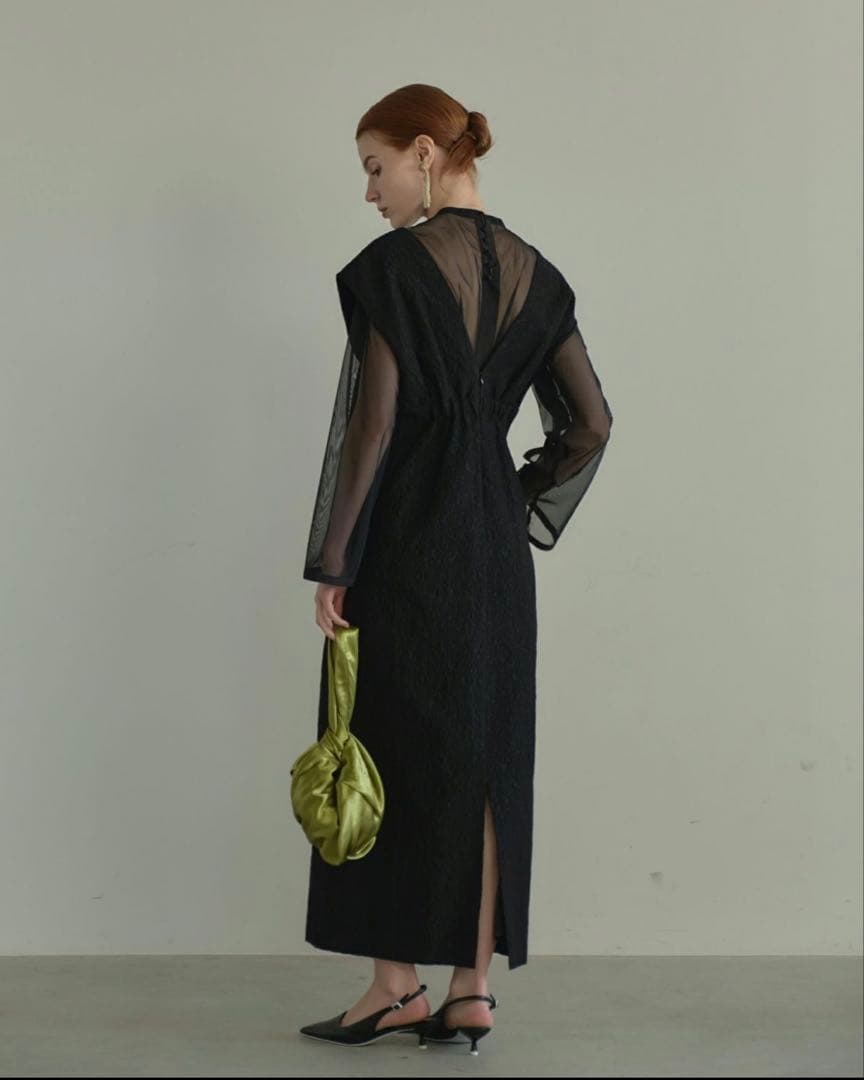 スーツ・フォーマル・ドレス andresd V line jacquard dress