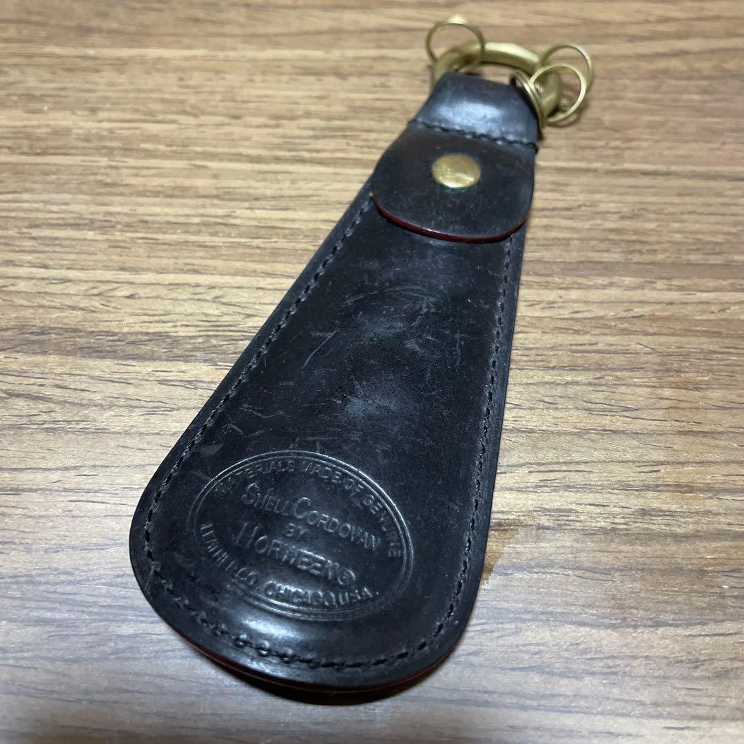 GANZO シェルコードバン2 シューホーンキーホルダー キーリング 靴べら