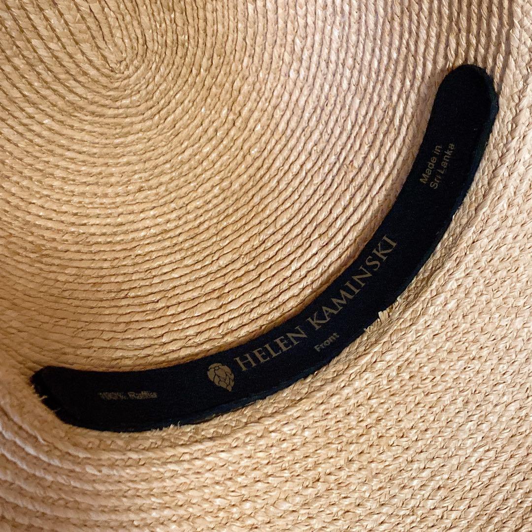 美品 ヘレンカミンスキー グログランリボン ラフィアハット