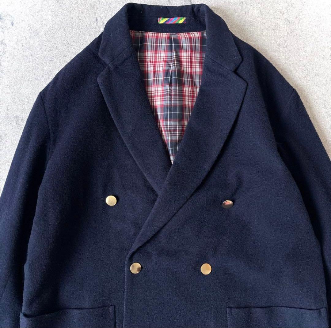 イズネス リバーシブル ウール ダブル 金ボタン ジャケット 定価79200円