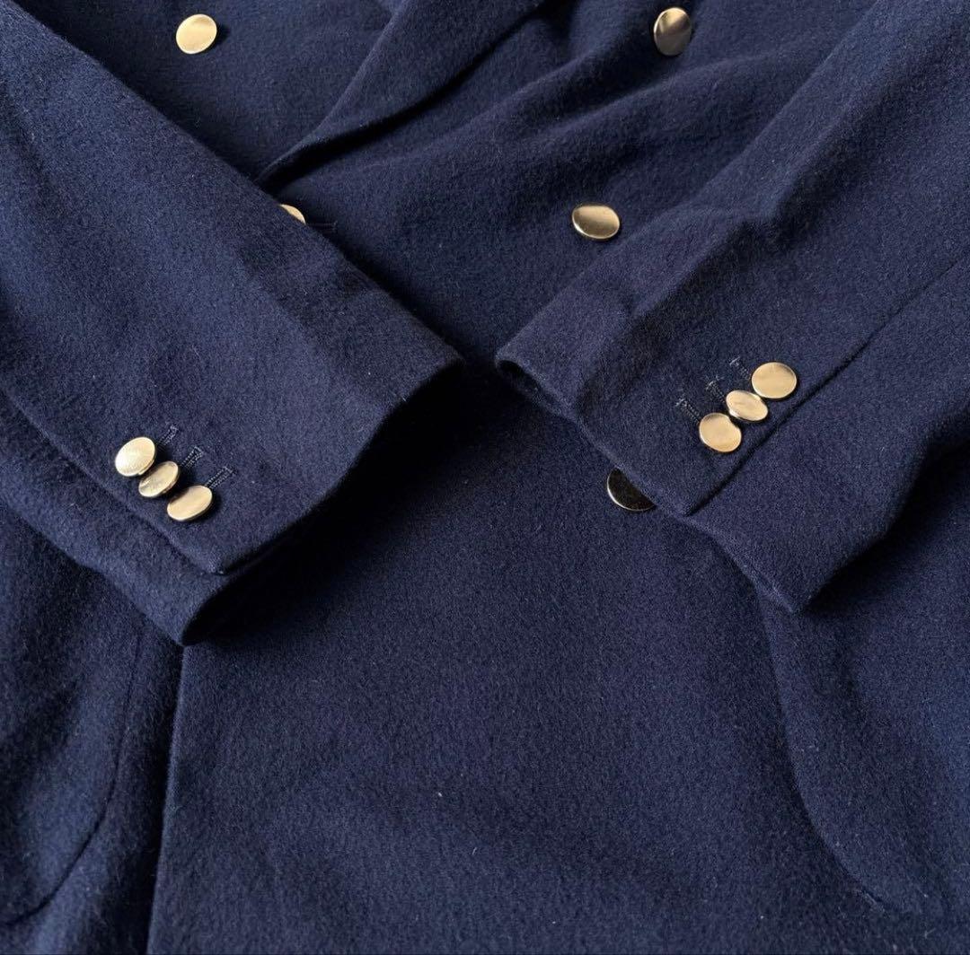 イズネス リバーシブル ウール ダブル 金ボタン ジャケット 定価79200円