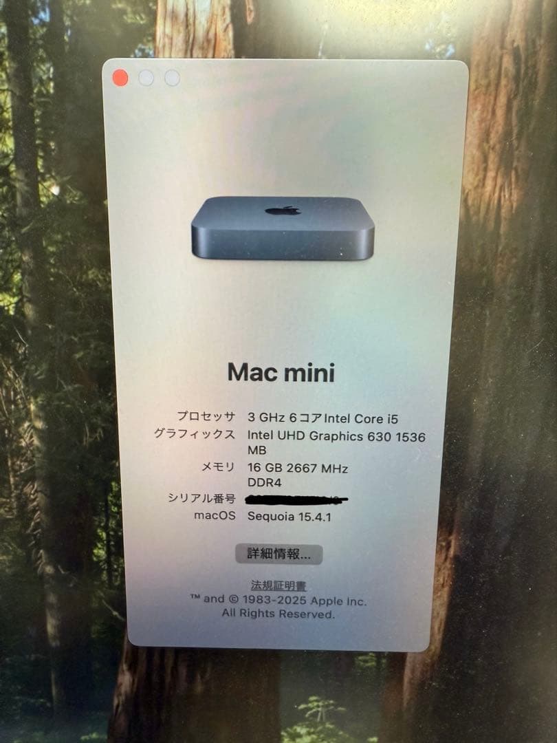 Macデスクトップ Mac mini 2018 Core i5-3.0GHz 16GB 512GB