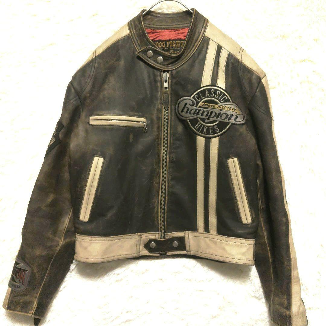 ドッグファイト DOG FIGHT レザージャケット バイカー ライダース　5