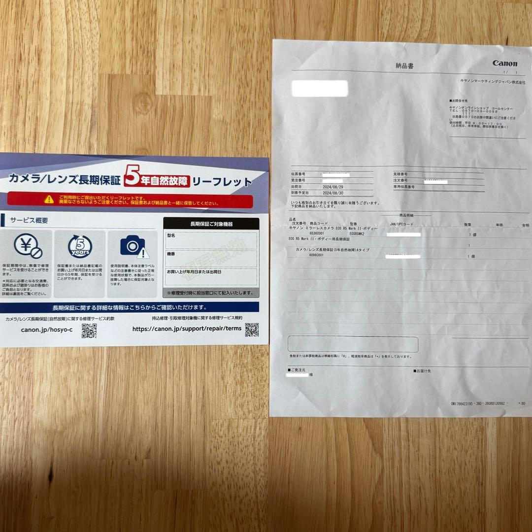 <5延長保証加入•試写のみ> Canon EOS R5 Mark Ⅱ