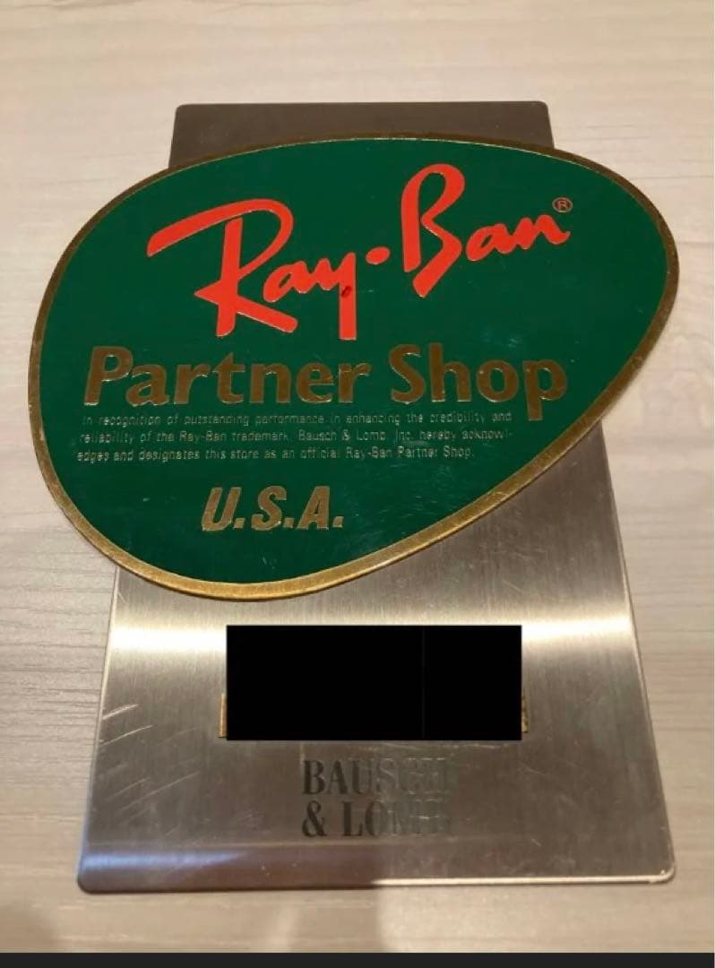 レイバン 当時物 ショップ プレート 看板