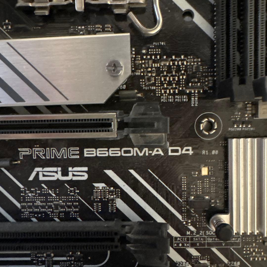 intel i7 12700kf ASUS B660M-A D4 セット