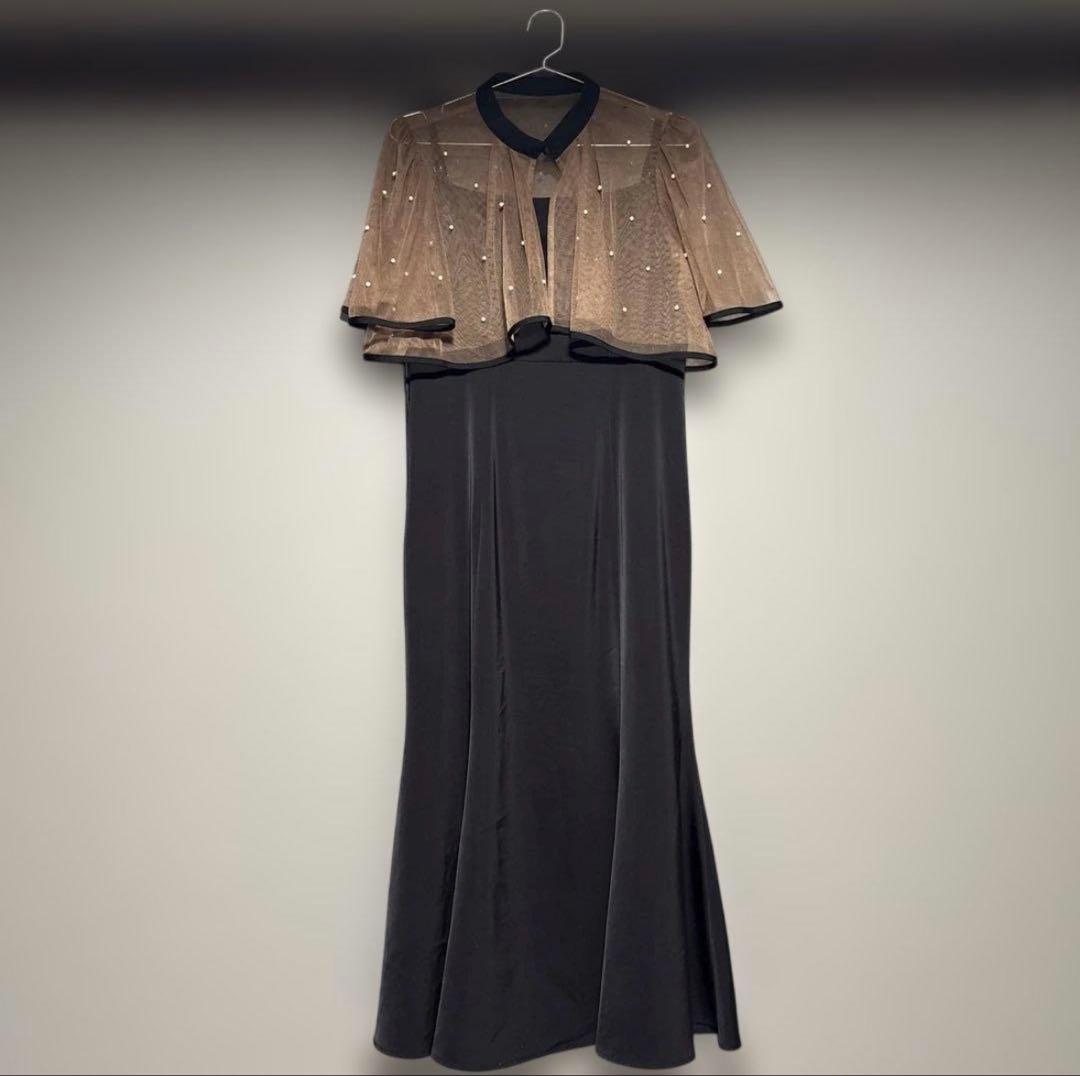 【LEJA】パールパイピングボレロ2WAYマーメイドワンピースドレス Mサイズ