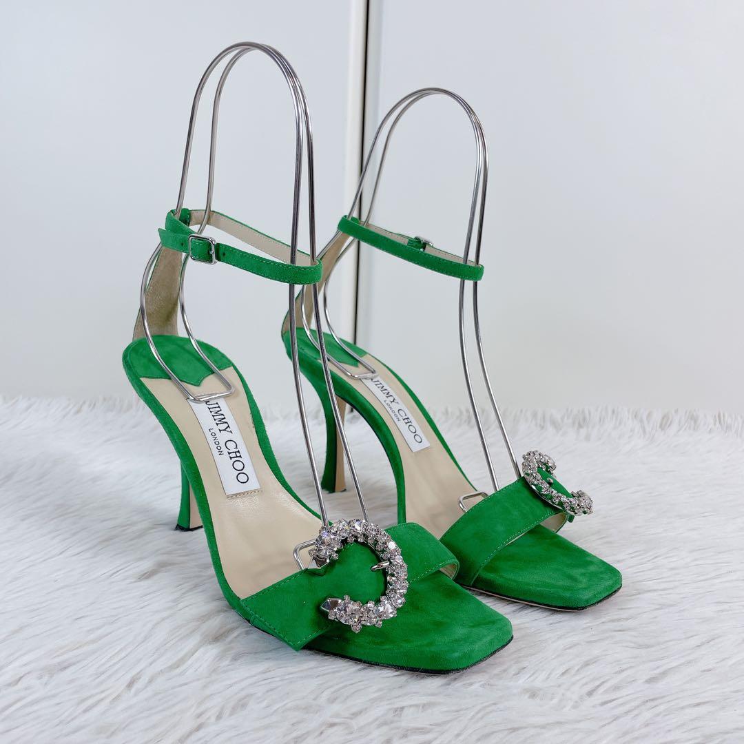 Jimmy Choo ジミーチュウ　サンダル　ハイヒール　クリスタル