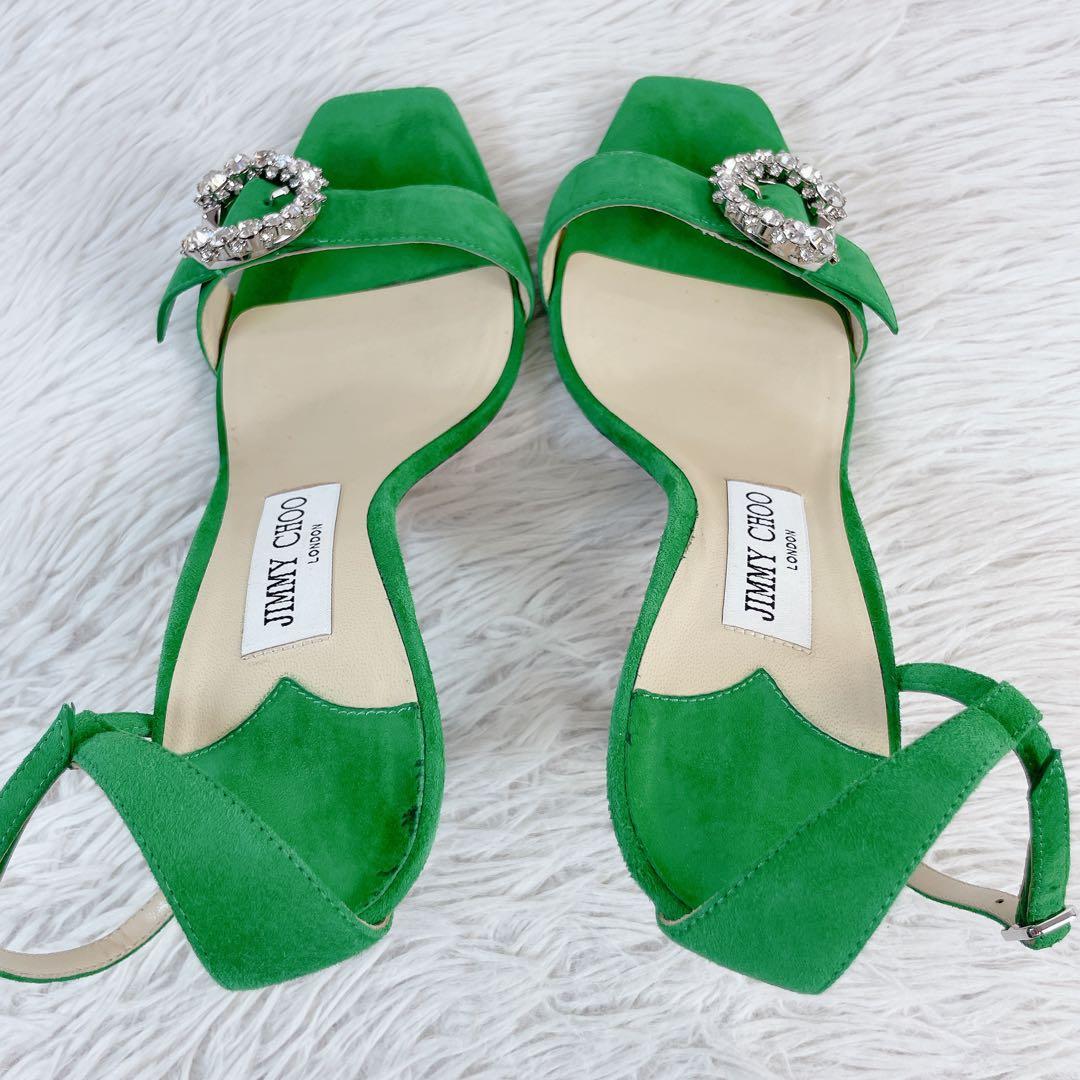 Jimmy Choo ジミーチュウ　サンダル　ハイヒール　クリスタル