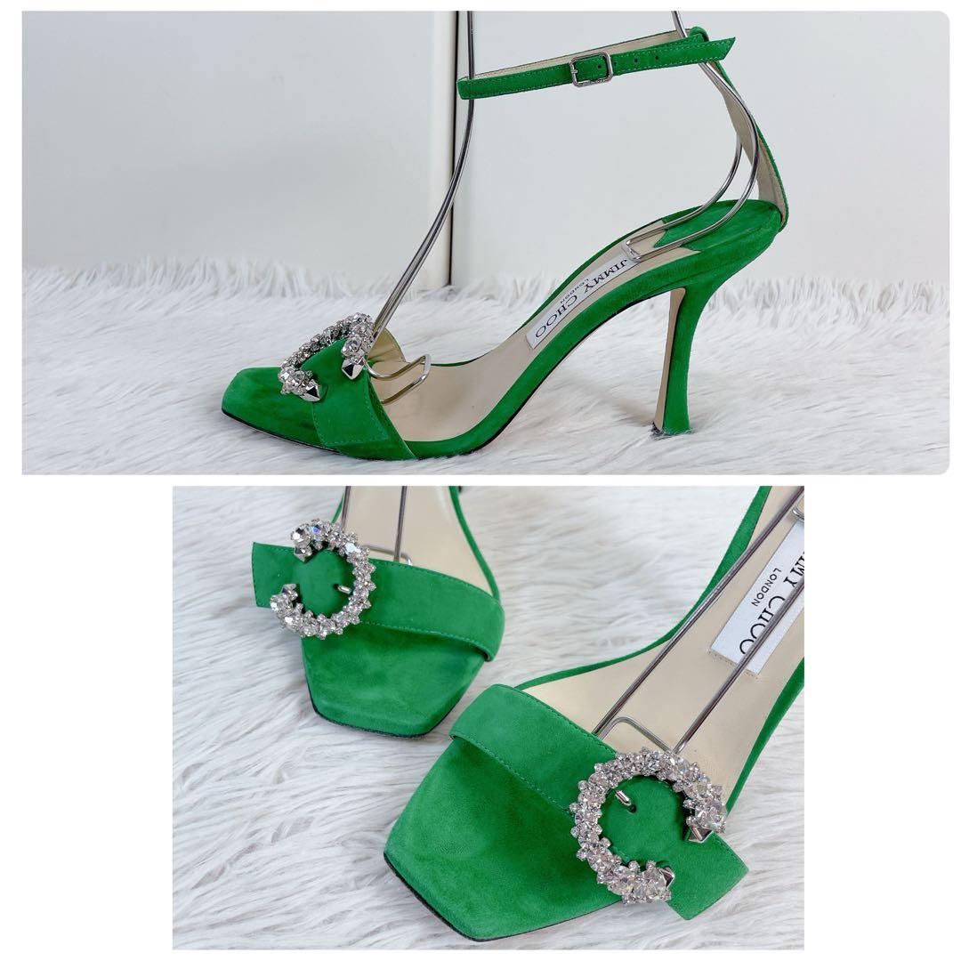 Jimmy Choo ジミーチュウ　サンダル　ハイヒール　クリスタル