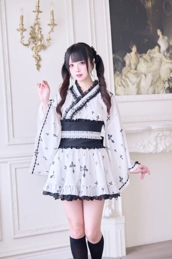 ♡ Nogenki 浴衣ドレス 白 ♡