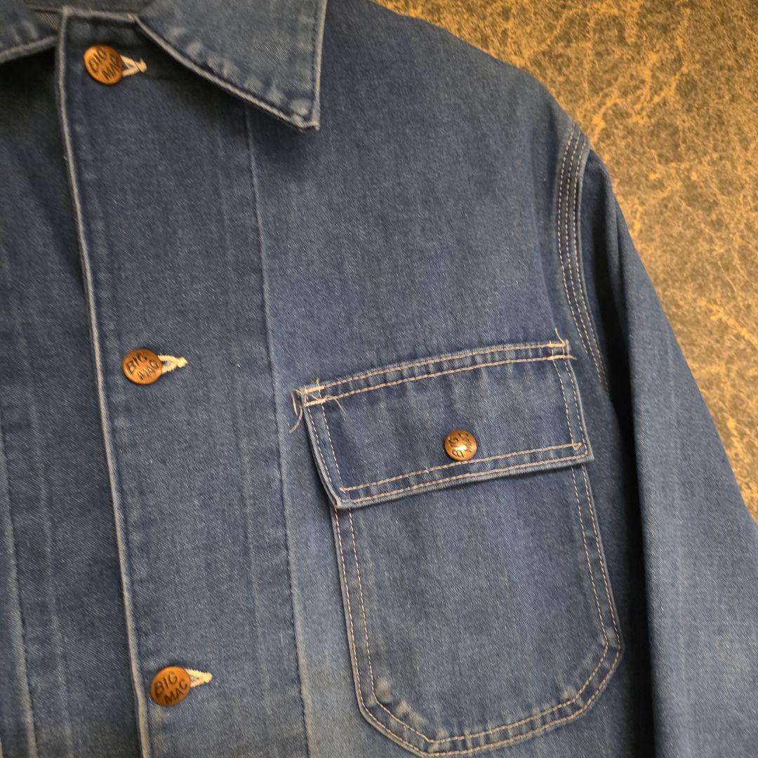 80s BIGMAC ビッグマック　デニムカバーオール　ヴィンテージ　フェード