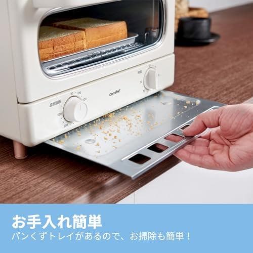COMFEE' オーブントースター レトロ トースト4枚焼き 黒遠赤ヒーター *