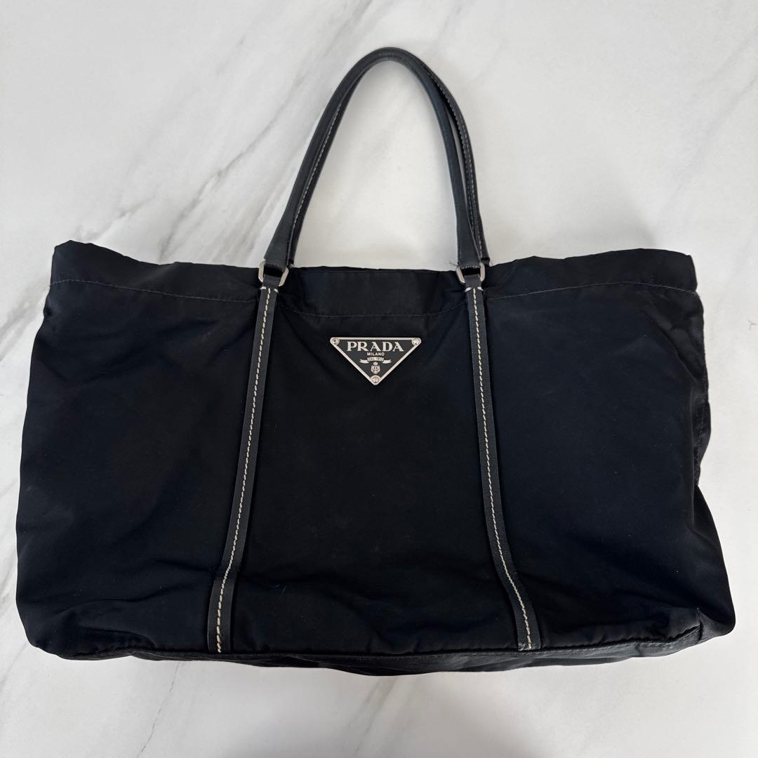PRADA ブラック ナイロン トートバッグ　ハンドバック