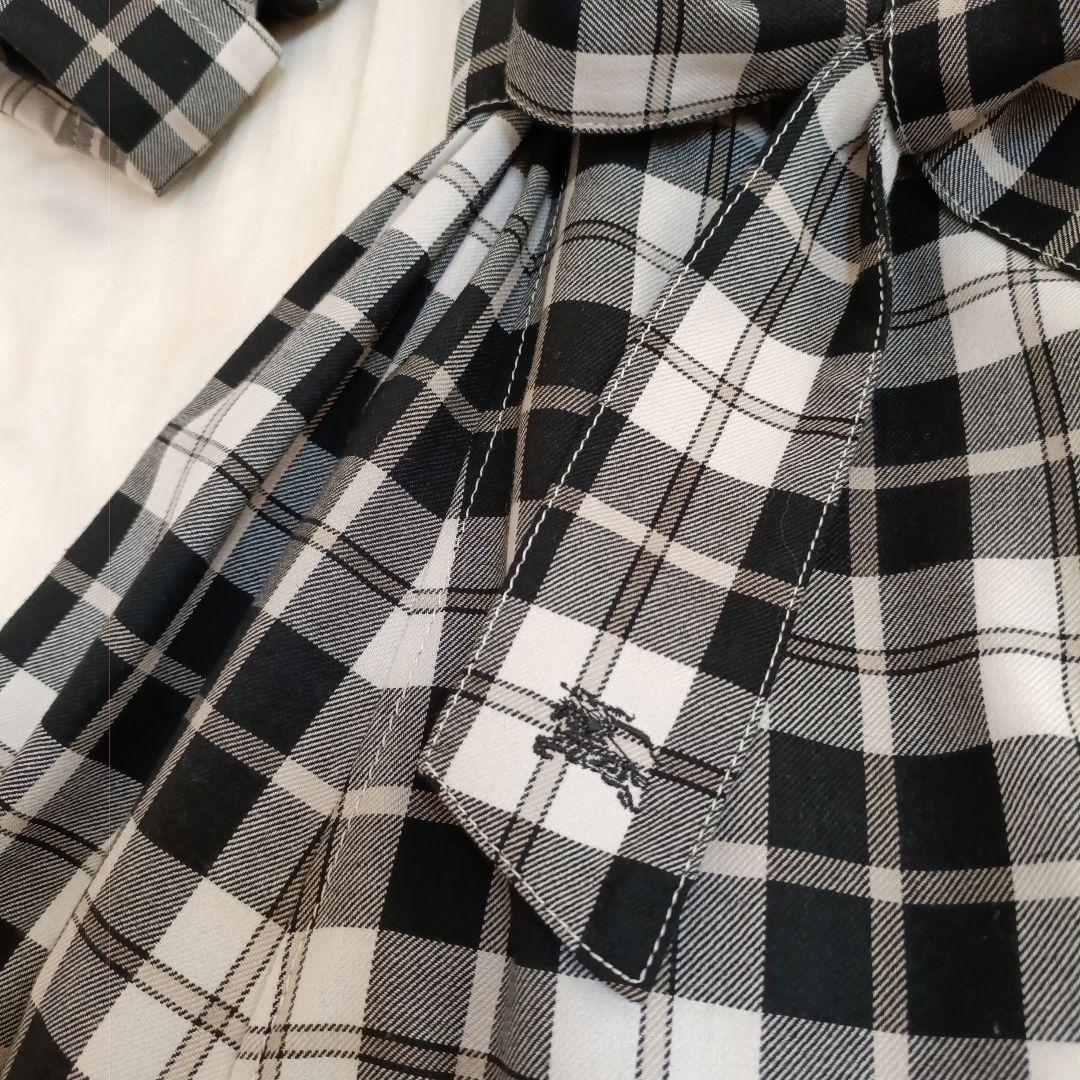 美品BURBERRY BLUE LABEL 刺繍ロゴワンピース　Aライン
