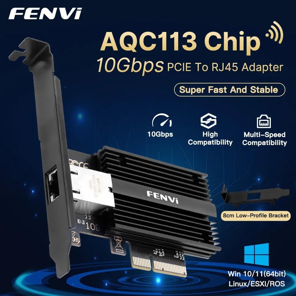 美品 FENVI 10Gbps LANカード AQC113 PCIe3.0x4