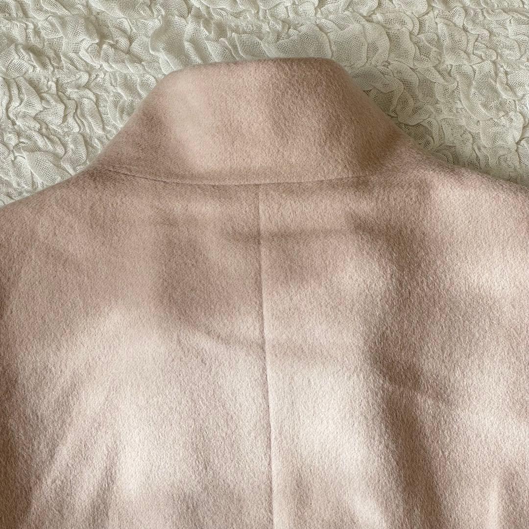 ANAYI アナイ アンゴラビーバー 袖フレアコート ピンク 38