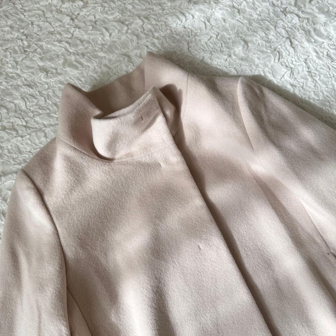 ANAYI アナイ アンゴラビーバー 袖フレアコート ピンク 38