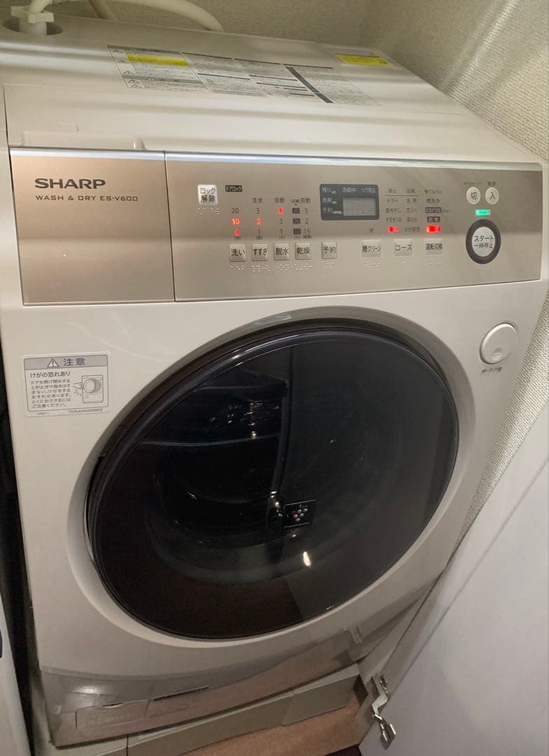 送料込み　SHARP　ES-V600　ドラム式洗濯乾燥機