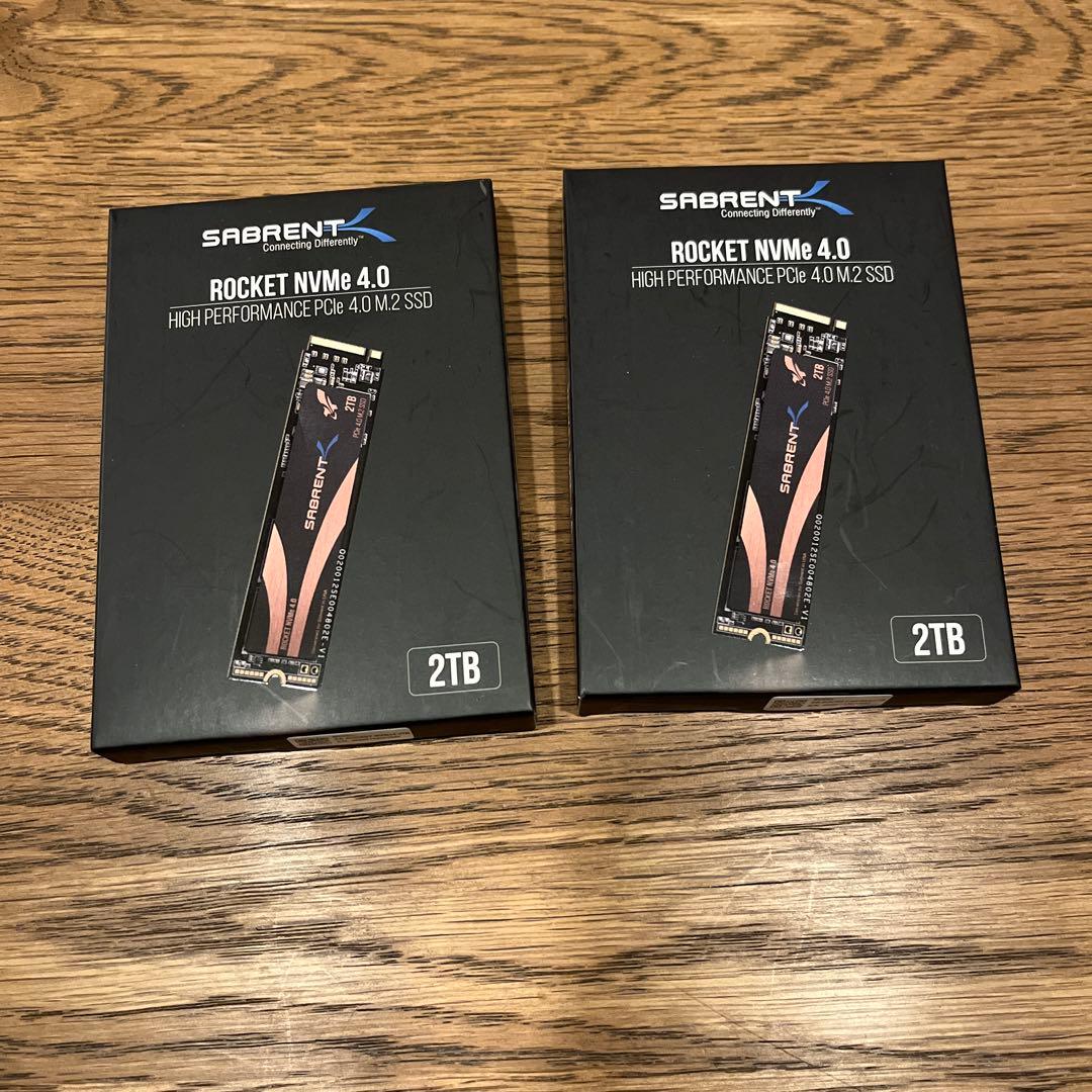 SABRENT Rocket 2TB x2 NVME SSD最大5500MB/秒