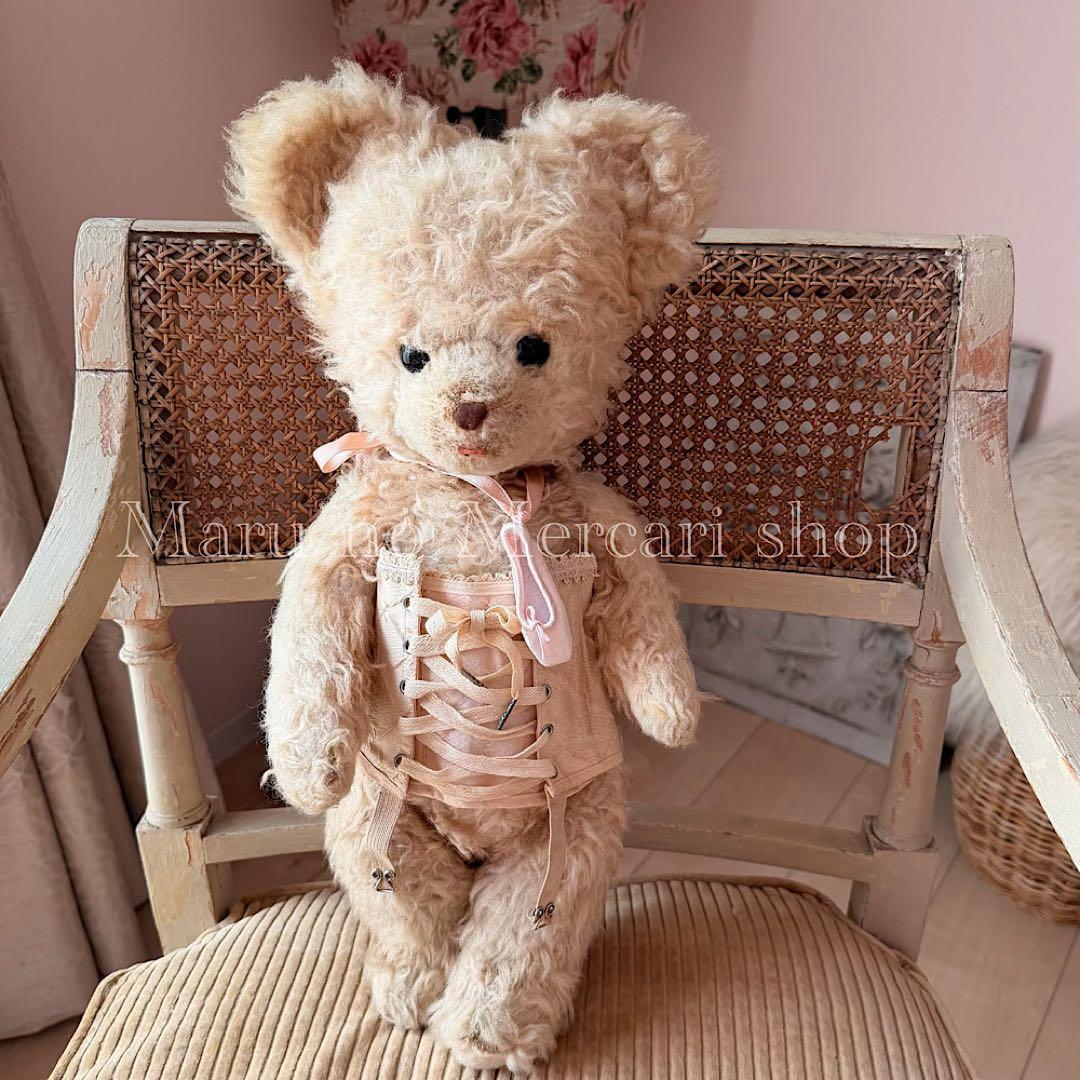 フランスアンティーク　ドール用　コルセット　羽　トゥシューズ　レース　フレンチ