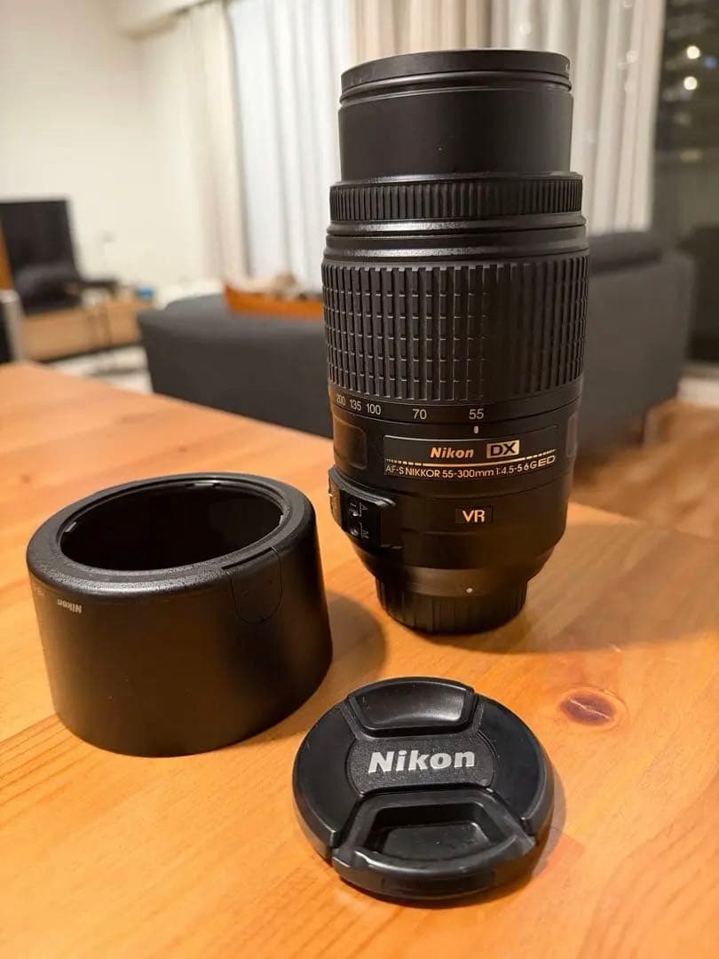 送料込Nikon AF-S 55-300mm DX VR フィルター/フード付属