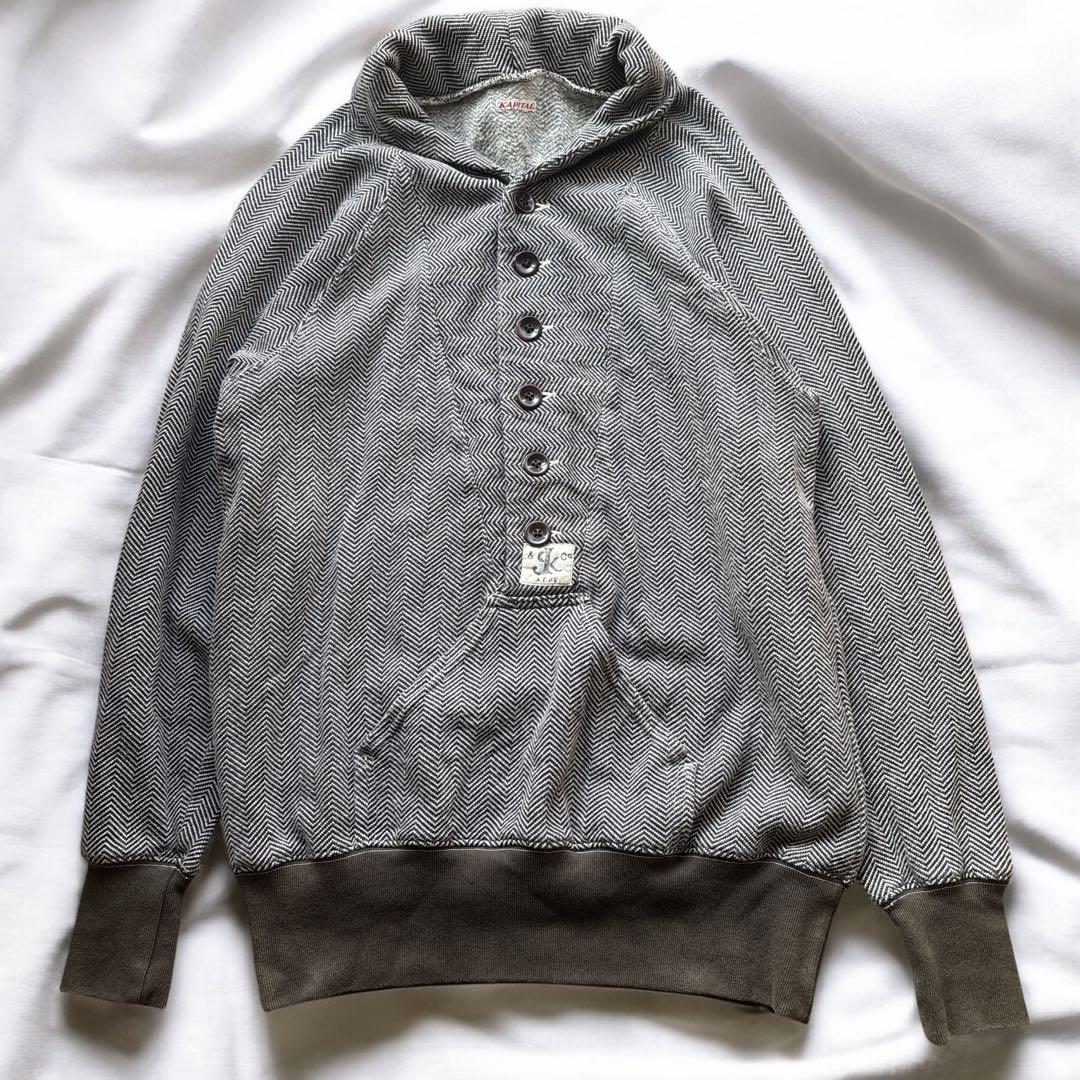 ✨希少✨キャピタル　スウェット プルオーバー ショールカラー エルボーパッチ