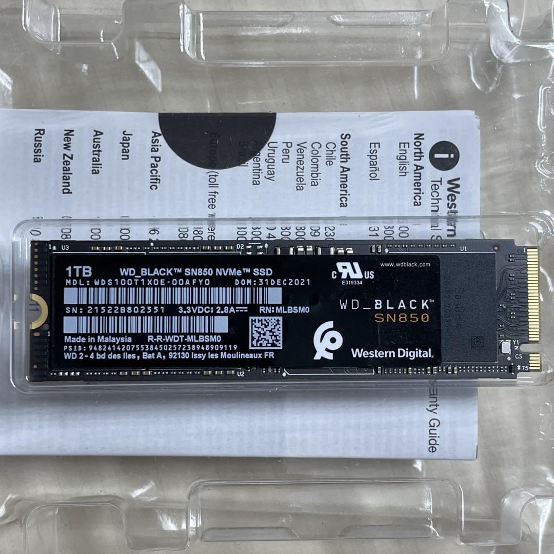 内蔵型SSD 1TB WD Black SN850 NVMe Gen4 PCIe4