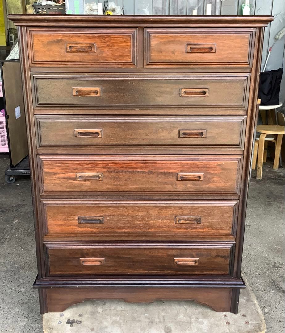【昭和レトロ】アンティーク家具 6段洋服タンス チェスト