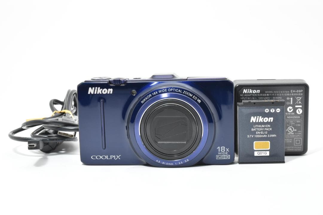 《 美品 》 ニコン　Nikon COOLPIX S9300 ブルー 動作確認済