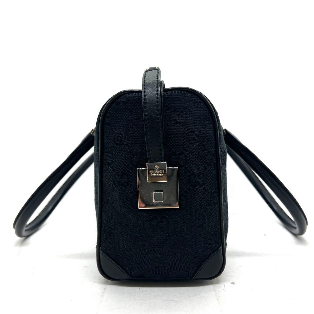 【極美品】グッチ ミニボストン ハンドバッグ GG キャンバス レザー 保存袋付