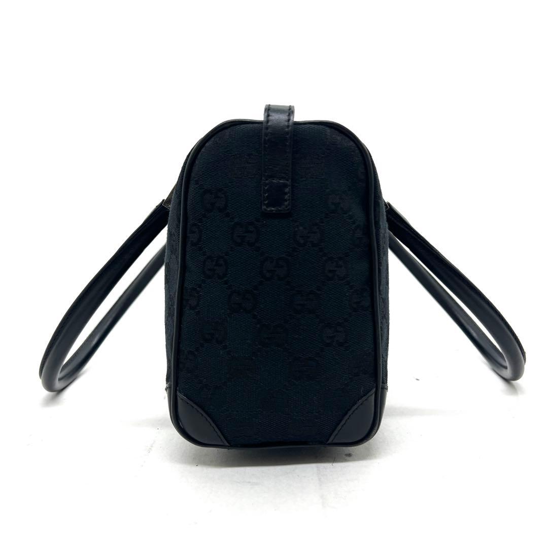 【極美品】グッチ ミニボストン ハンドバッグ GG キャンバス レザー 保存袋付