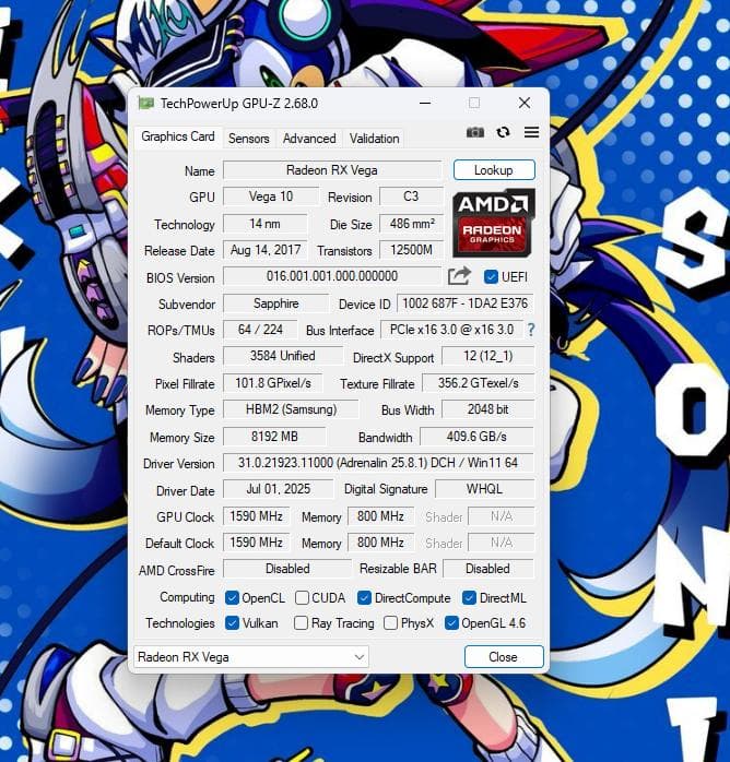 m*o様 グラボ Radeon RX Vega 56 Sapphire Puls