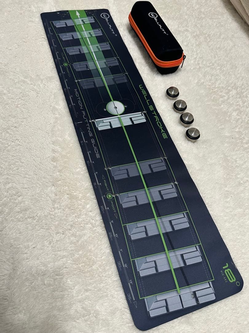 wellputt ウェルストローク　18度　パター練習 インドアティ付き
