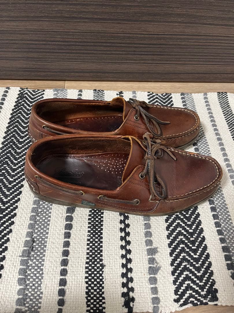 Parabootブラウンレザー モカシン・ローファー