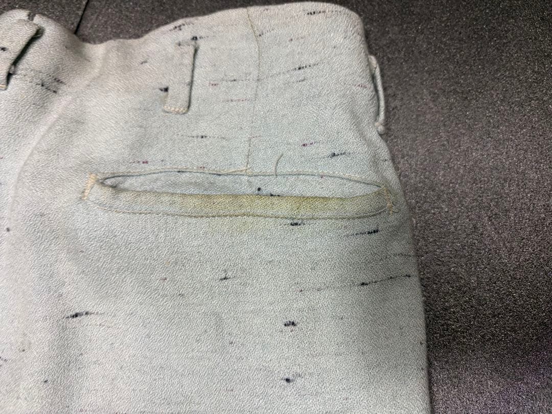 50s ミントグリーンスラックス ヴィンテージ ネップ カスリ 40s 60s