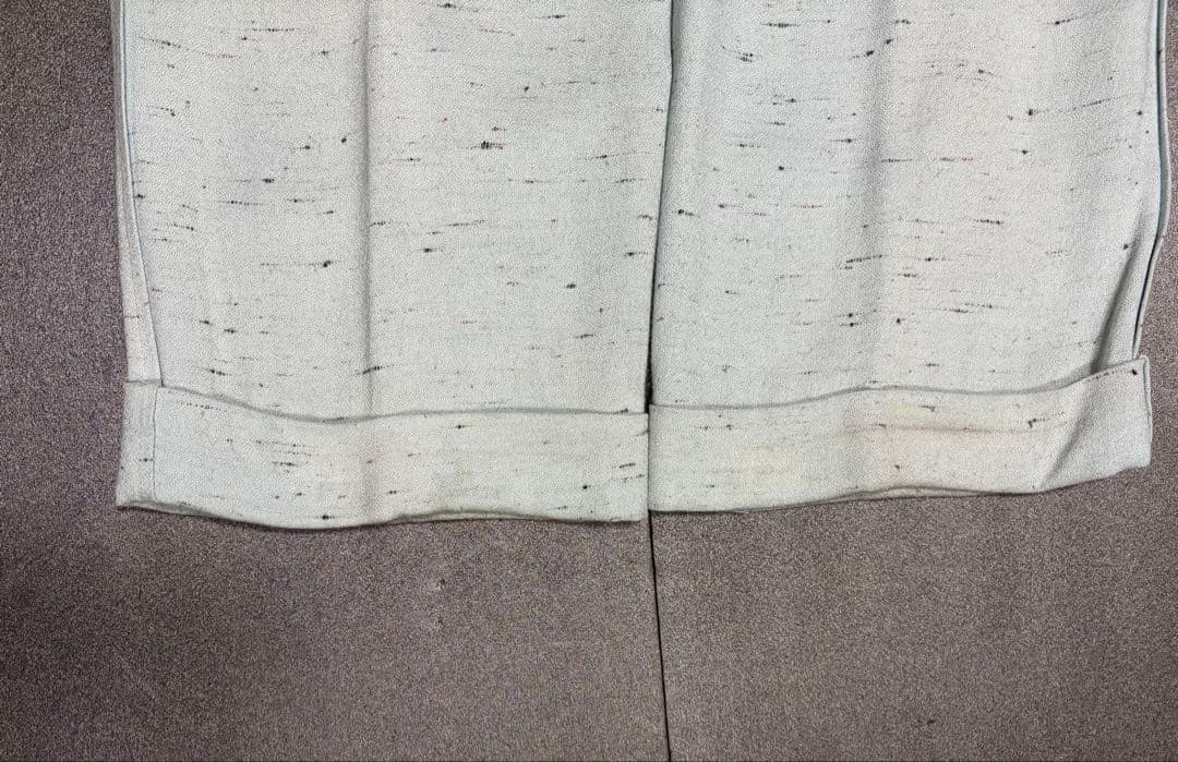 50s ミントグリーンスラックス ヴィンテージ ネップ カスリ 40s 60s