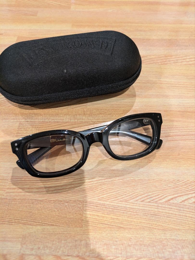 ブルコ　Blue bird ブラック サングラス ケース付き