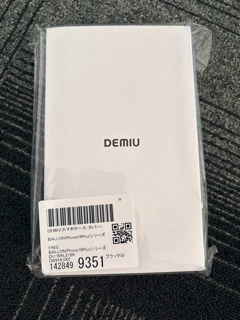DEMIU BALLON iPhone16plusケース ブラック　新品未使用