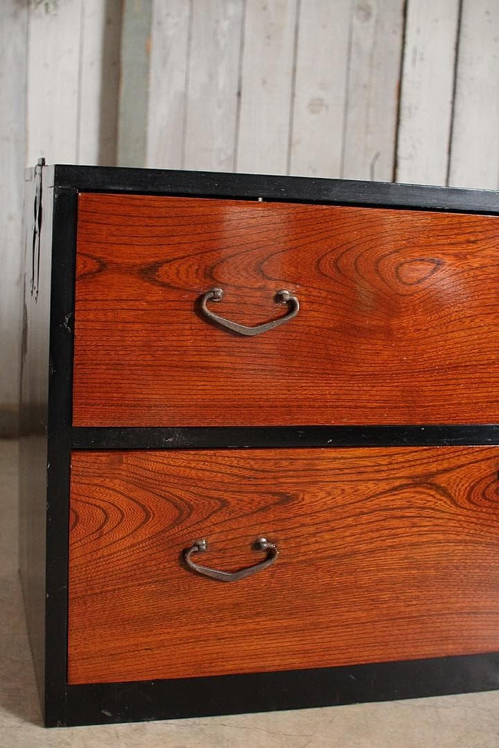 前欅の箪笥　2段　引き出し　タンス　収納　古家具　古民家　時代家具