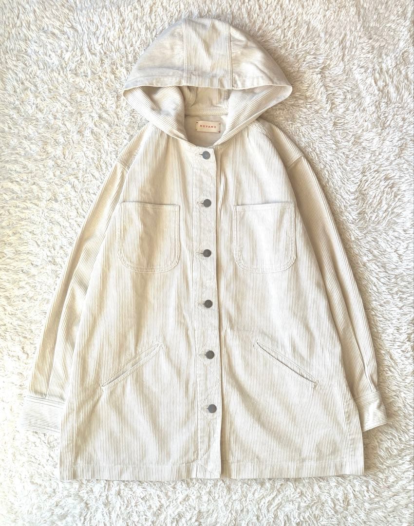 美品◯MEYAME コーデュロイ フード ジャケット ベージュ