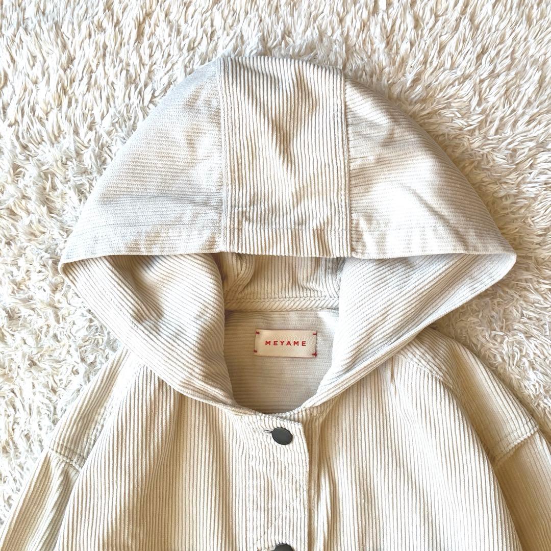 美品◯MEYAME コーデュロイ フード ジャケット ベージュ