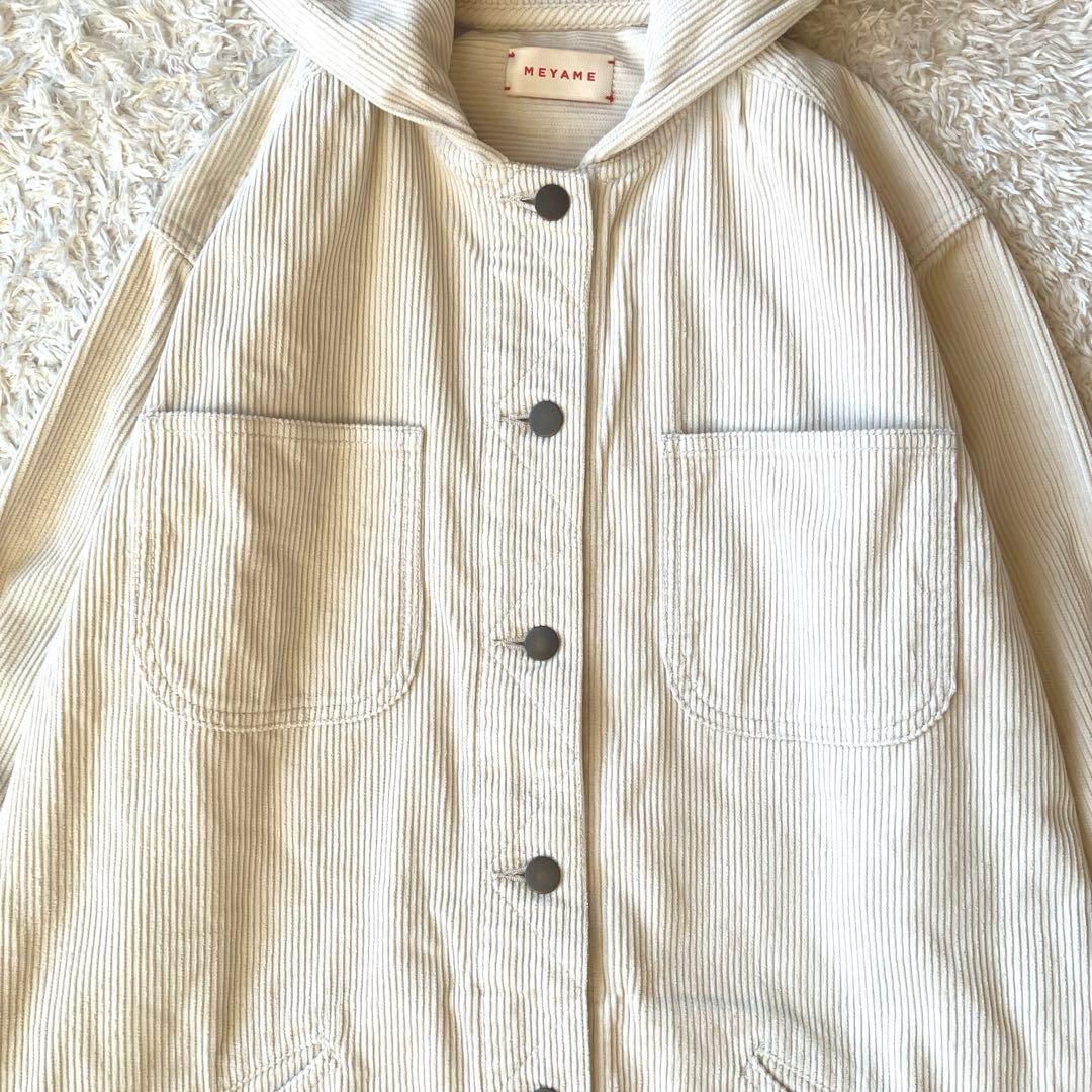 美品◯MEYAME コーデュロイ フード ジャケット ベージュ