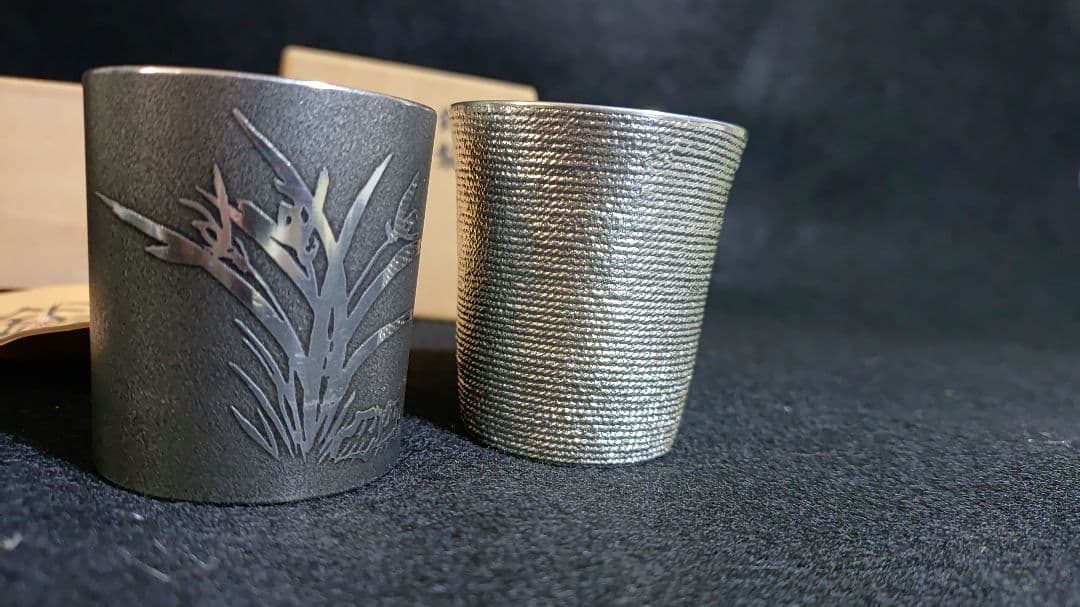 大阪錫器　ぐいのみ２個　未使用品