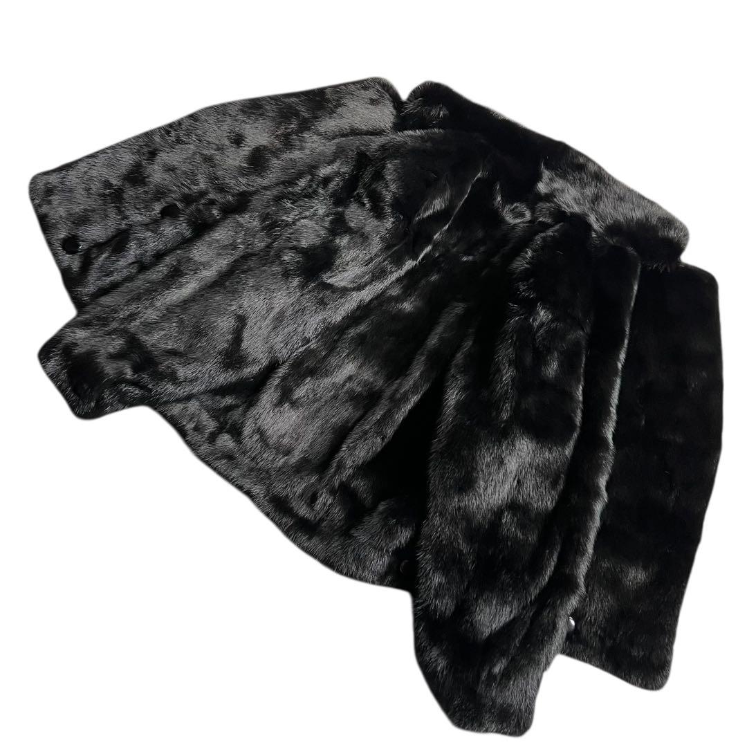 グラマミンク ショート丈 ダブルブレスト サガミンク リアルファーコート