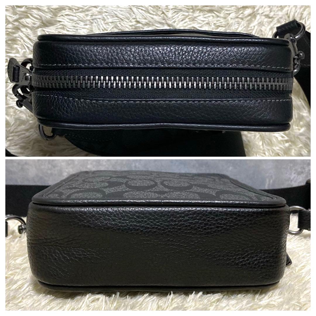 【極美品】コーチ サリバン ショルダーバッグ レザー PVC グレー ブラック