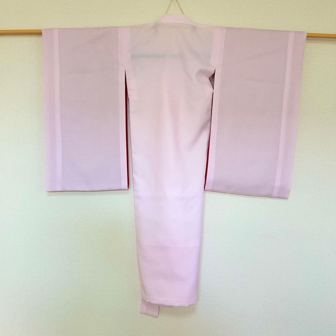 着物　お宮参り　産着　祝着　赤　ピンク　鞠　四季草花　金駒刺繍　女の子　襦袢付き